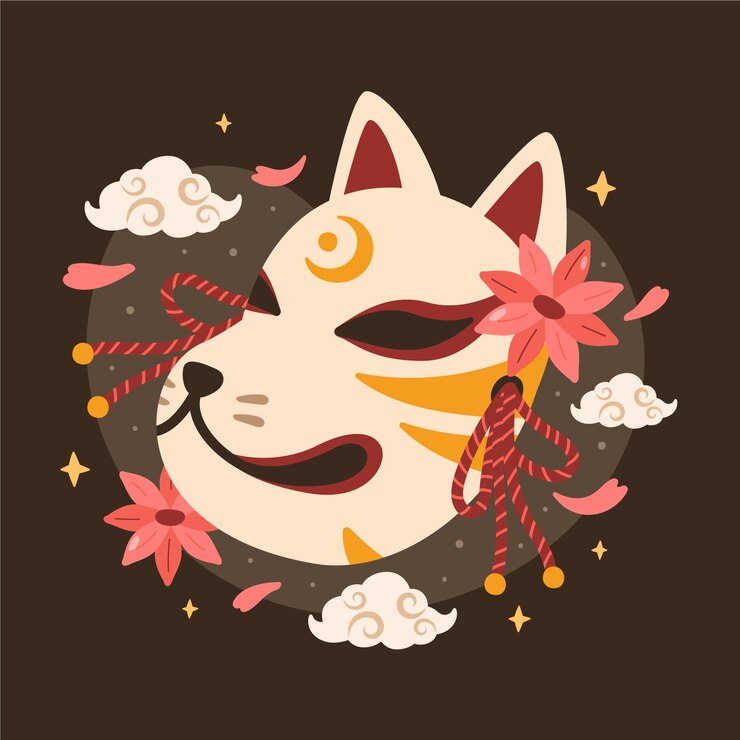 hand-drawn-kitsune-mask-illustration_23-2149367501